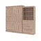 Bestar Pur Queen Murphy Bed and Storage Unit with Drawers (101W) in rustic brown 26881-000009 - alternate 1